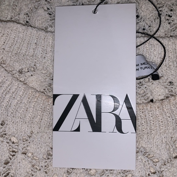 NWT Zara Pointelle Ruffle Knit Top - Picture 15 of 17